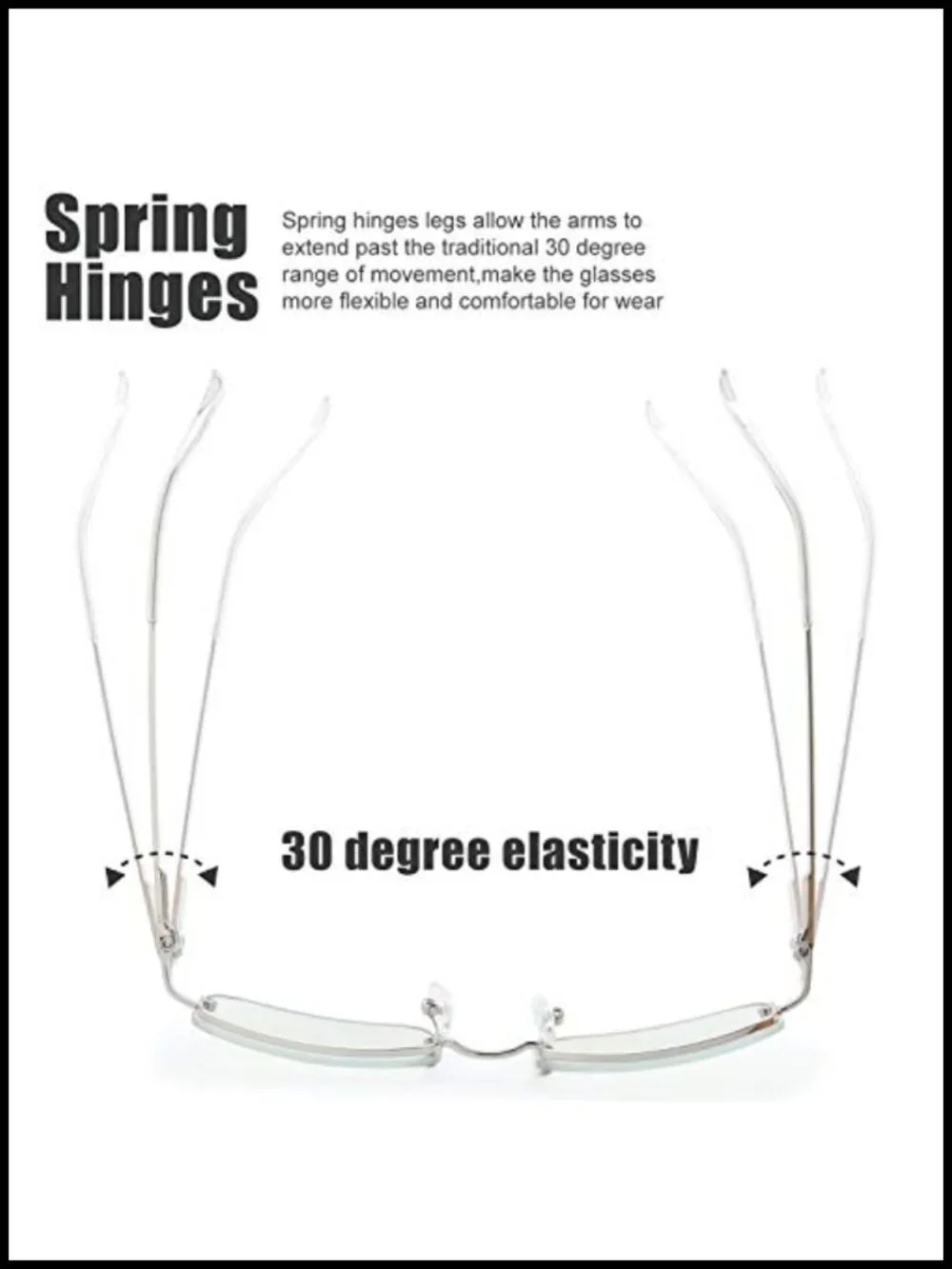 Rectangular Frameless Gradient Sunglasses UV400 Metal